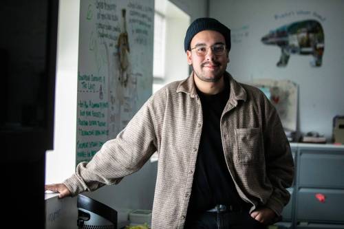 MIKAELA MACKENZIE / FREE PRESS
                                &lsquo;It&rsquo;s an honour,&rsquo; says Zachary Flett, founder of IndigiHub, in the online resource platform&rsquo;s Winnipeg offices on Wednesday.