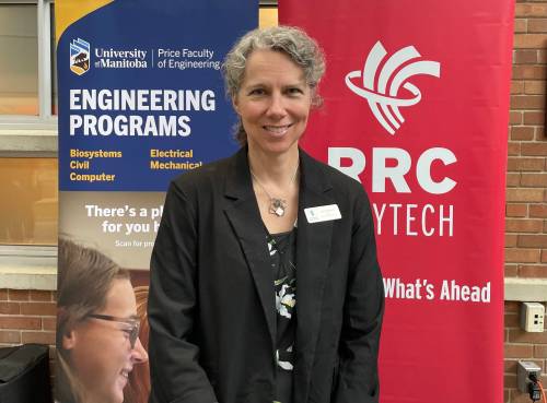 MAGGIE MACINTOSH / FREE PRESS
                                Marcia Friesen, dean of engineering at the University of Manitoba, celebrated her faculty&rsquo;s new partnership on Wednesday.