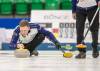 BROOK JONES/FREE PRESS
                                Skip Braden Calvert of team Calvert throws during his team&rsquo;s game against team Ryan Hyde at the 2026 men&rsquo;s provincial curling championship at the Selkirk Recreation Complex on Wednesday. Calvert will play in the championship game on Sunday.