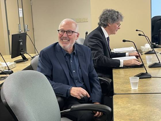 Former Winnipeg mayor Sam Katz at the Winnipeg Police Service headquarters inquiry Thursday. (Ruth Bonneville / Free Press)