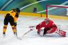 CAROLYN KASTER / THE ASSOCIATED PRESS
                                Germany&rsquo;s Franziska Feldmeier (7) scores against Canada goalkeeper Emerance Maschmeyer (38) during the third period of a women&rsquo;s ice hockey quarterfinal match.