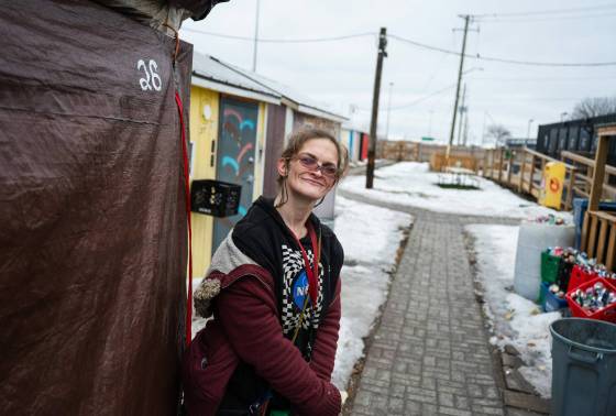 Mari says A Better Tent City offers a sense of security and community. (Laura Proctor)