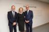Supplied
                                (Left to right) Stephen Borys, Tannis Richardson and Ernest Cholakis marking the donation and exhibition of the George & Tannis Richardson Collection of Inuit Sculpture during Borys&rsquo; directorship.