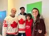 Mike McIntyre / Free Press
                                Team Canada forward Tom Wilson has a Winnipeg contingent of decorated athletes &mdash; his wife and in-laws &mdash; cheering him on at the 2026 Milan Cortina Games. From left: Wilson&rsquo;s father-in-law Garth Pischke, brother-in-law Dane Pischke, mother-in-law Cindy Pischke and wife Taylor Wilson at Wednesday&rsquo;s quarterfinal clash against Czechia.