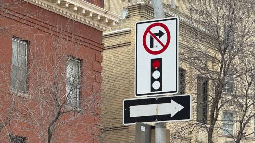 Submitted/Brent Bellamy
                                Right turns on red lights: dangerous for pedestrians and cyclists.