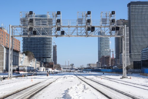 A view of the VIA rail line at Toronto's Union Station that is used for the Toronto to Montreal service is seen on Wednesday, Feb. 4, 2026. THE CANADIAN PRESS/Chris Young