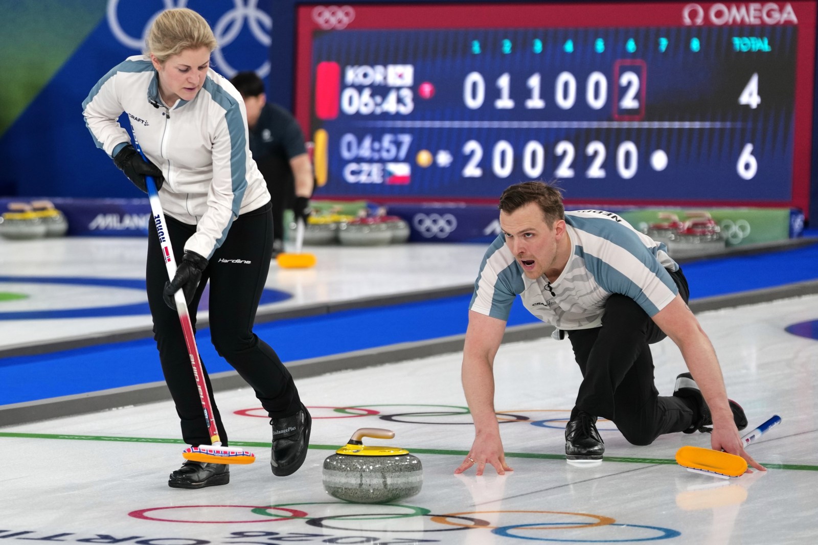 On the ice, these curlers are scowling at each other. Off the ice, they ...