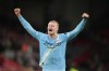 Manchester City's Erling Haaland reacts after the English Premier League soccer match between Liverpool and Manchester City in Liverpool, England, Sunday, Feb. 8, 2026. (AP Photo/Jon Super)