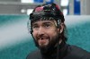 Canada's Drew Doughty arrives for men's ice hockey practice at the 2026 Winter Olympics, in Milan, Italy, Sunday, Feb. 8, 2026. (AP Photo/Carolyn Kaster)