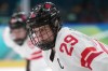 Canada’s Marie-Philip Poulin (29) waits to take a faceoff during the first period of a preliminary round women's hockey game at the Milan Cortina Winter Olympics, in Milan, on Saturday, Feb. 7, 2026. THE CANADIAN PRESS/Darryl Dyck