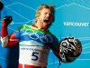 Canada's Jon Montgomery celebrates winning a gold medal in the men's skeleton competition at the Whistler Sliding Centre at the 2010 Vancouver Olympic Winter Games in Whistler, B.C., Friday, Feb. 19, 2010. THE CANADIAN PRESS/Jeff McIntosh