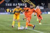 Tigres UANL's Angel Correa (7) fights for a ball with Forge FC's Marko Jevremovic (3) during round one of the 2026 CONCACAF Champions Cup in Hamilton, Tuesday, Feb. 3, 2026. THE CANADIAN PRESS/Nick Iwanyshyn