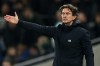 Tottenham's head coach Thomas Frank gestures during the English Premier League soccer match between Tottenham and Newcastle in London, Tuesday, Feb. 10, 2026. (AP Photo/Ian Walton)