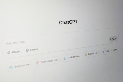 Chat GPT's landing page is seen on a computer screen, Aug. 4, 2025, in Chicago. (AP Photo/Kiichiro Sato, file)