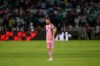 Inter Miami's Lionel Messi stands on the pitch during an international friendly soccer match against Colombia's Atletico Nacional in Medellin, Colombia, Saturday, Jan. 31, 2026. (AP Photo/Fernando Vergara)