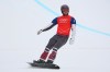 Canada's Eliot Grondin (2) reacts after crossing the finish line during the men's snowboard cross finals at the 2026 Winter Olympics, in Livigno, Italy, Thursday, Feb. 12, 2026. (AP Photo/Lindsey Wasson)