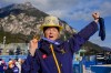 Frida Karlsson, of Sweden, celebrates after winning the gold medal in the cross country skiing women's 10km interval start free at the 2026 Winter Olympics, in Tesero, Italy, Thursday, Feb. 12, 2026. (AP Photo/Kirsty Wigglesworth)