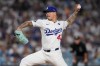 FILE - Los Angeles Dodgers' pitcher Anthony Banda throws against the Toronto Blue Jays during the seventh inning in Game 4 of baseball's World Series, Oct. 28, 2025, in Los Angeles. (AP Photo/Ashley Landis, File)