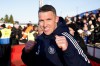 Macclesfield FC manager John Rooney celebrates following the FA Cup third round soccer match between Macclesfield Town and Crystal Palace, in Macclesfield, England, Jan. 10, 2026. (Martin Rickett/PA via AP)