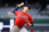 FILE - Atlanta Braves starting pitcher Hurston Waldrep (64) throws during a baseball game against the Washington Nationals, Sept. 17, 2025, in Washington. (AP Photo/Nick Wass, File)