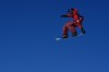 Canada's Laurie Blouin competes during the women's snowboarding slopestyle qualifications at the 2026 Winter Olympics, in Livigno, Italy, Sunday, Feb. 15, 2026. (AP Photo/Julia Demaree Nikhinson)