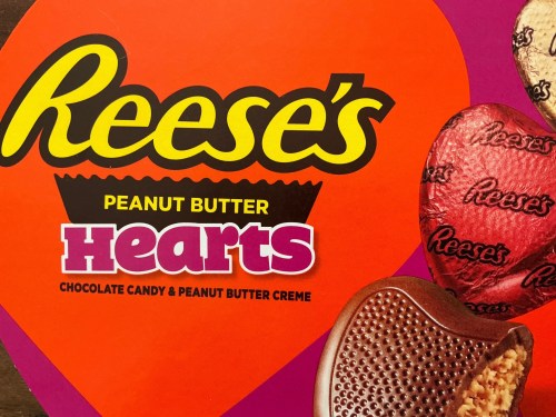 A package of Reese’s Hearts is shown on Tuesday, Feb. 17, 2026 in New Jersey. (AP Photo/Pablo Salinas)