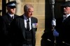 FILE - Prince Andrew leaves St. Giles Cathedral after the arrival of the coffin containing the remains of his mother Queen Elizabeth, in Edinburgh, Scotland, Sept. 12, 2022. (AP Photo/Petr David Josek, File)