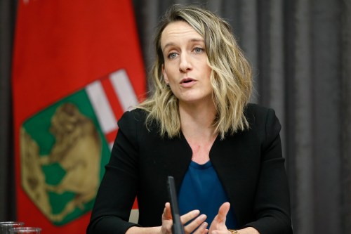 Dr. Joss Reimer answers media questions during a press conference at the Manitoba legislature in Winnipeg Wednesday, March 17, 2020. THE CANADIAN PRESS/John Wood