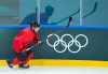 Team Canada captain Sidney Crosby takes part in practice during the 2026 Milan Cortina Winter Olympics in Milan, Italy, on Sunday, Feb. 8, 2026. THE CANADIAN PRESS/Nathan Denette