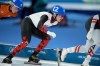 Canada's Ivanie Blondin (12) competes during the women's mass start speedskating finals at the 2026 Winter Olympics, in Milan, Saturday, Feb. 21, 2026. THE CANADIAN PRESS/Darryl Dyck