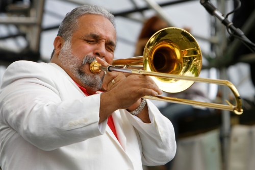 FILE - Singer and musician Willie Colon performs at The Climate Rally, an Earth Day concert, on the National Mall in Washington, April 25, 2010. Colón, considered by many to be the 
