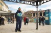 Olympic volunteer Mario Gargiulo, 89, poses for a portrait, Sunday, Feb. 22, 2026, in Verona, Italy. (AP Photo/Annie Risemberg)