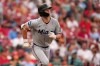 FILE - Miami Marlins' Graham Pauley watches his two-run home run during the second inning of a baseball game against the St. Louis Cardinals, July 29, 2025, in St. Louis. (AP Photo/Jeff Roberson, file)