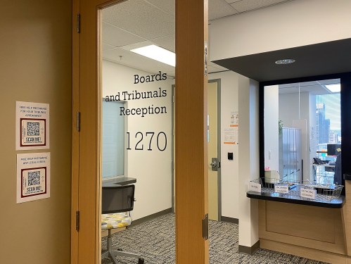 The office which houses the B.C. Human Rights Tribunal is seen in Vancouver, B.C., Monday, March 28, 2023.  THE CANADIAN PRESS/Nono Shen