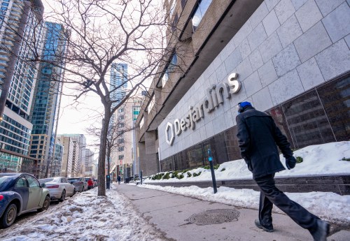 The Desjardins Group head offices are seen in downtown Montreal on Tuesday, Feb. 24, 2026. THE CANADIAN PRESS/Christinne Muschi
