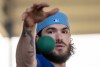 Toronto Blue Jays pitcher Cody Ponce warms up at Spring Training in Dunedin, Fla., on Thursday, Feb. 19, 2026. THE CANADIAN PRESS/Frank Gunn