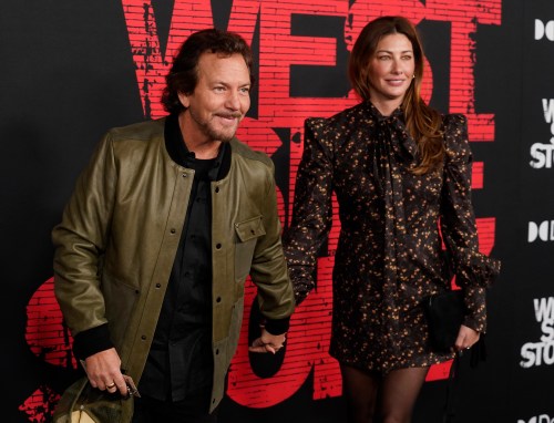 FILE - Pearl Jam singer Eddie Vedder, left, and his wife Jill McCormick appear at the premiere of the film 