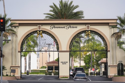 FILE - Vehicles enter Paramount Pictures in Los Angeles on Dec. 17, 2025. (AP Photo/Jae C. Hong, File)