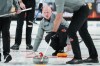 Kevin Koe throws a rock during Canadian Olympic curling trials action against Team Dunstone in Halifax, Tuesday, Nov. 25, 2025. THE CANADIAN PRESS/Darren Calabrese