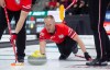 Canada skip Brad Jacobs releases a rock during Draw 5 of the 2026 Montana's Brier in St. John's, N.L., on March 1, 2026. THE CANADIAN PRESS/Paul Daly