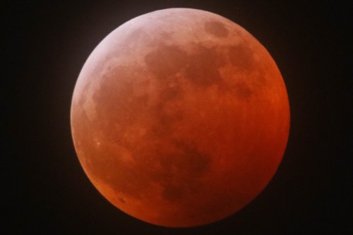 An eclipse of the moon progresses on Sunday, Jan. 20, 2019 above Cochrane, Alta. THE CANADIAN PRESS/Dave Chidley