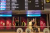 A display in the arrivals terminal of the Henri Coanda International Airport shows cancelled flights originating in Middle East countries, in Otopeni, Romania, Tuesday, March 3, 2026. (AP Photo/Vadim Ghirda)