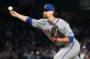 FILE - New York Mets starting pitcher Nolan McLean throws against the Chicago Cubs during the first inning of a baseball game in Chicago, Sept. 25, 2025. (AP Photo/Nam Y. Huh, File)