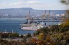 FILE - An oil tanker is moored at the Sheskharis complex in Novorossiysk, Russia, Tuesday, Oct. 11, 2022. (AP Photo, File)