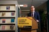 Alberta Teachers' Association president Jason Schilling speaks to the media as teachers strike in Edmonton on Monday Oct. 6, 2025. THE CANADIAN PRESS/Amber Bracken