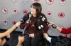 Wheelchair curling athlete Ina Forrest speaks to journalists as she prepares to board her flight to the Milan-Cortina Paralympic Games from Toronto Pearson International Airport, Thursday, Feb. 26, 2026. THE CANADIAN PRESS/Eduardo Lima