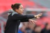 FILE - Coach Sabrina Wittmann gives instructions during the 3. Liga soccer match between FC Ingolstadt and SV Waldhof Mannheim, in Ingolstadt, on May 5, 2024. (Daniel Karmann/dpa via AP, File)