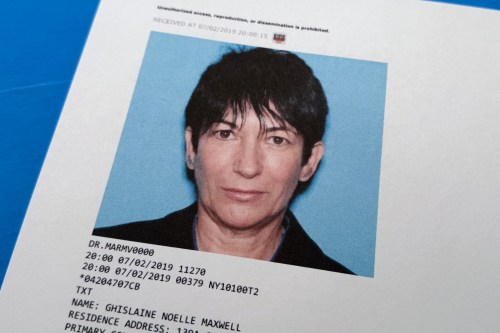 A document that was included in the U.S. Department of Justice release of the Jeffrey Epstein files, photographed Tuesday, Feb. 10, 2026, shows a photo of Ghislaine Maxwell in 2019. THE CANADIAN PRESS/AP-Jon Elswick