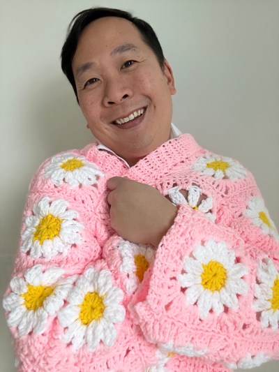 Artist and actor Kevin Yee, as shown in this handout photo, found comfort in the repetitive rhythm of crocheting, explaining that the craft has helped him to release lots of anger. THE CANADIAN PRESS/Handout