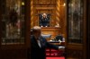 B.C. Lt.-Gov. Wendy Cocchia arrives in the legislative assembly as the province declares the day a day of mourning before members pause for a moment of silence at the legislature in Victoria, on Thursday, Feb. 12, 2026. THE CANADIAN PRESS/Chad Hipolito